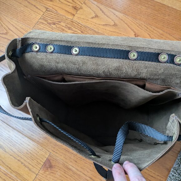 Home State Made - Bicoastal Handmade Leather Backpack - Tobacco main image 4